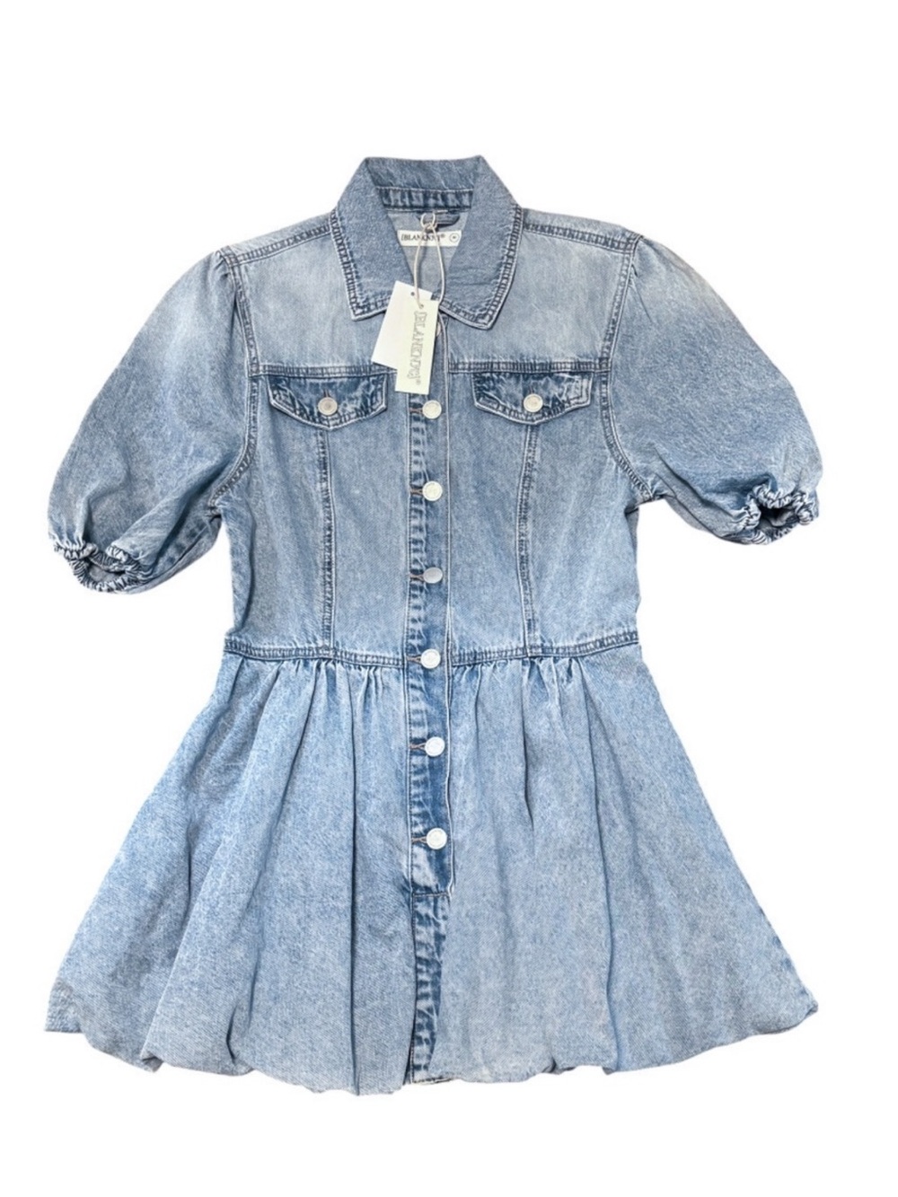 Blank NYC Denim Button Down Bubble Dress - Picture 5 of 6